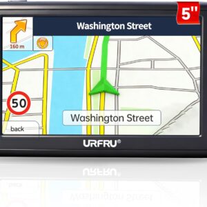 GPS Navigator for Car, Small Size for Limited Cab, 2026 Offline Map with Free Updates Lifetime, 5-inch Touchscreen, Satallete Navigation, Voice Guidance, Speed & Traffic Alerts, Custom Car Routing