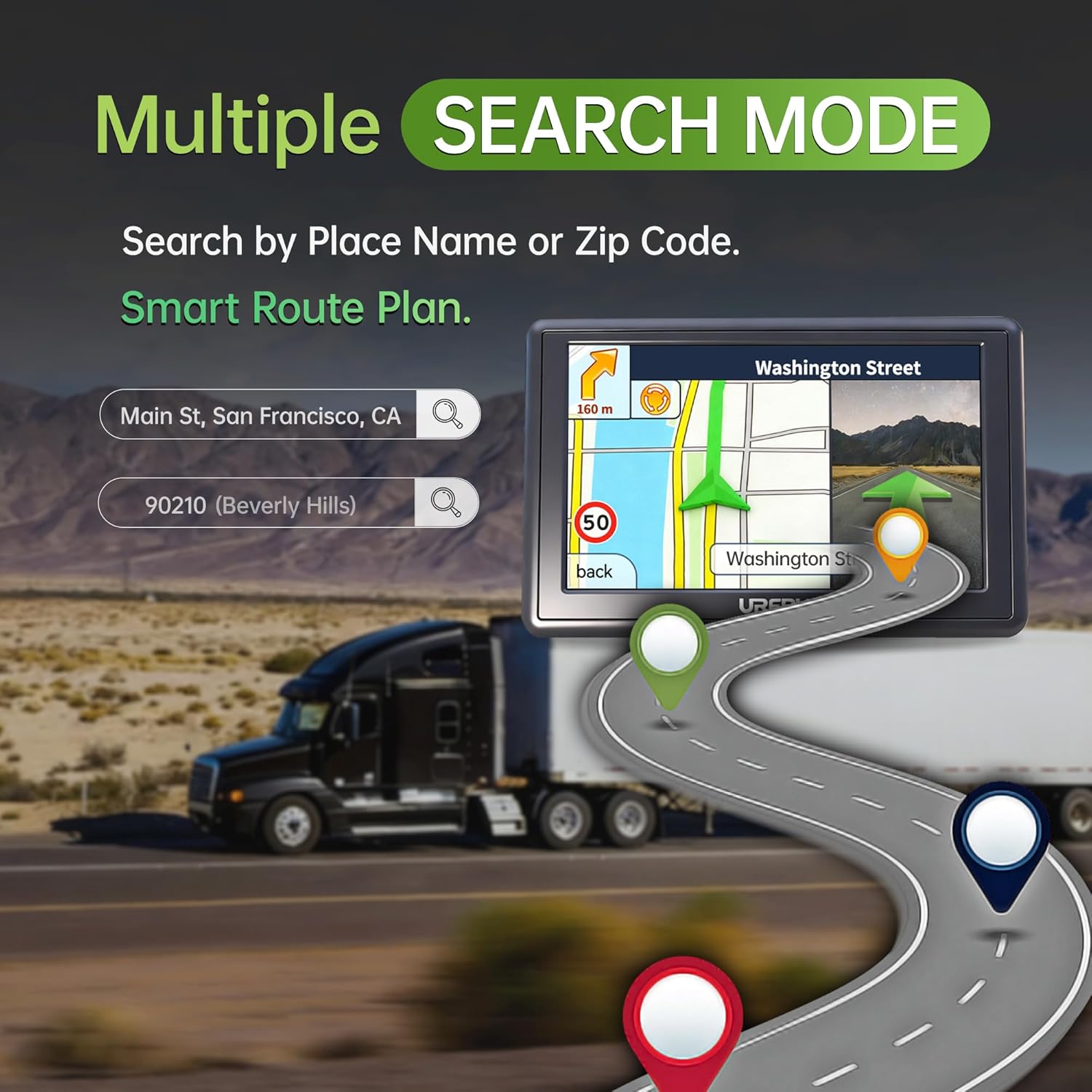 GPS Navigator for Car, Small Size for Limited Cab, 2026 Offline Map with Free Updates Lifetime, 5-inch Touchscreen, Satallete Navigation, Voice Guidance, Speed & Traffic Alerts, Custom Car Routing - Image 4