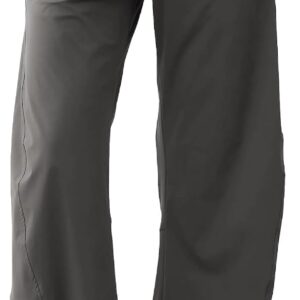 SeeLuNa Women Barrel Travel Pants Elastic Waistband Tapered Leg Baggy Mid Rise Work Trousers Lounge Pant with Pockets